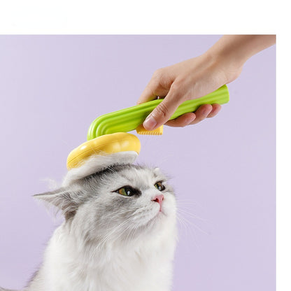 Brosse Tournesol autonettoyante pour chiens et chat