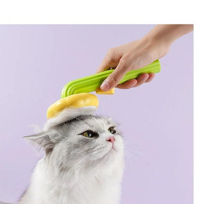 Brosse Tournesol autonettoyante pour chiens et chat