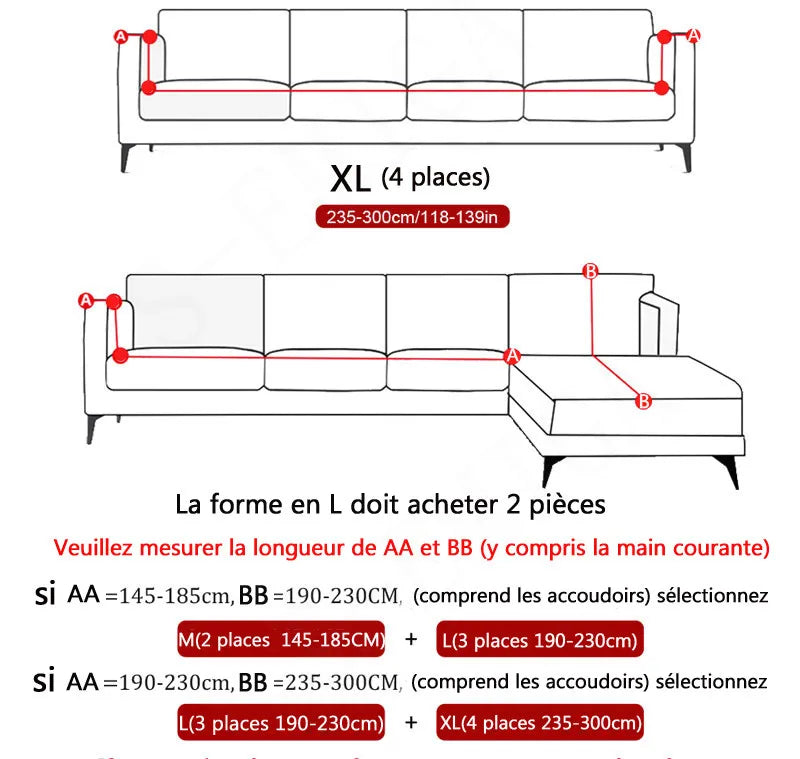 Housse de protection extensible pour canapé et fauteuil, pour animaux de compagnie et enfants, pour salon