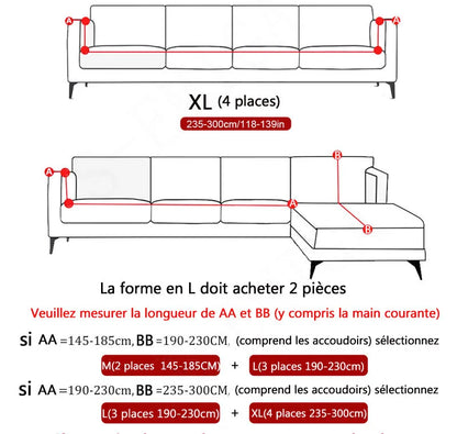 Housse de protection extensible pour canapé et fauteuil, pour animaux de compagnie et enfants, pour salon