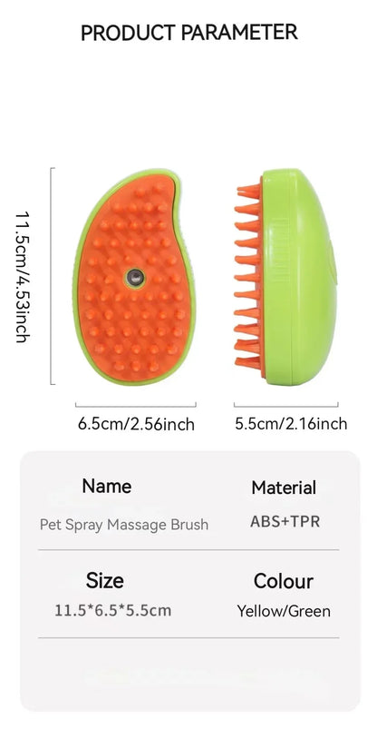 Brosse haut de gamme avec diffuseur, sensation de bien être garantie pour votre animal