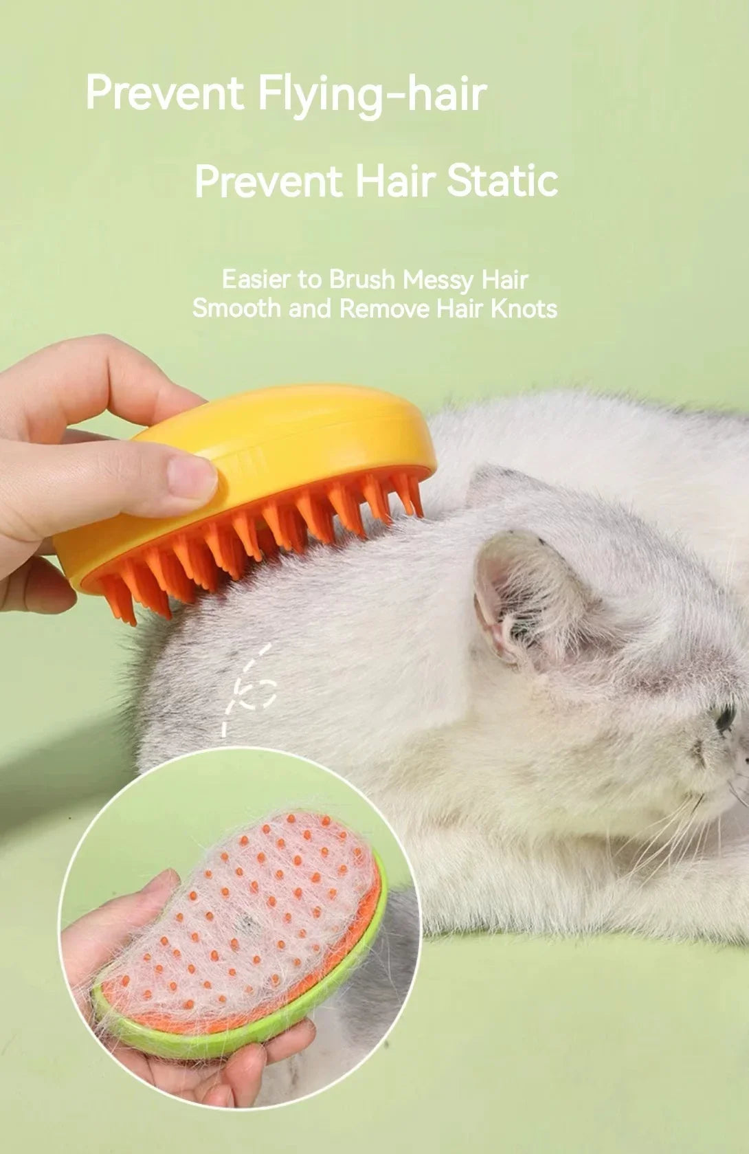 Brosse haut de gamme avec diffuseur, sensation de bien être garantie pour votre animal